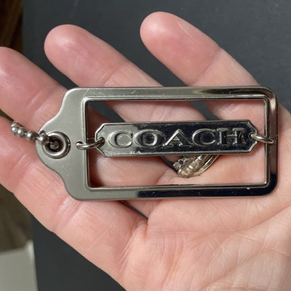 Coach Silver tone C O A C H Bar Hangtag EUC - Picture 2 of 6